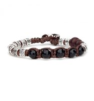 Bracciale Tamashii 5 Tibetani in Argento Onice BHS924-S4-1 - BHS924-S4-1